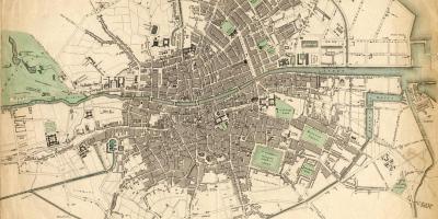 地図のダブリン1916年