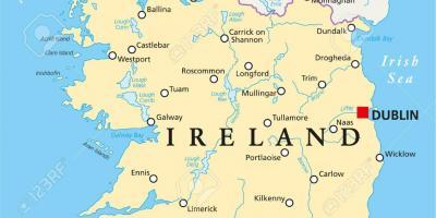 ダブリンアイルランドの地図