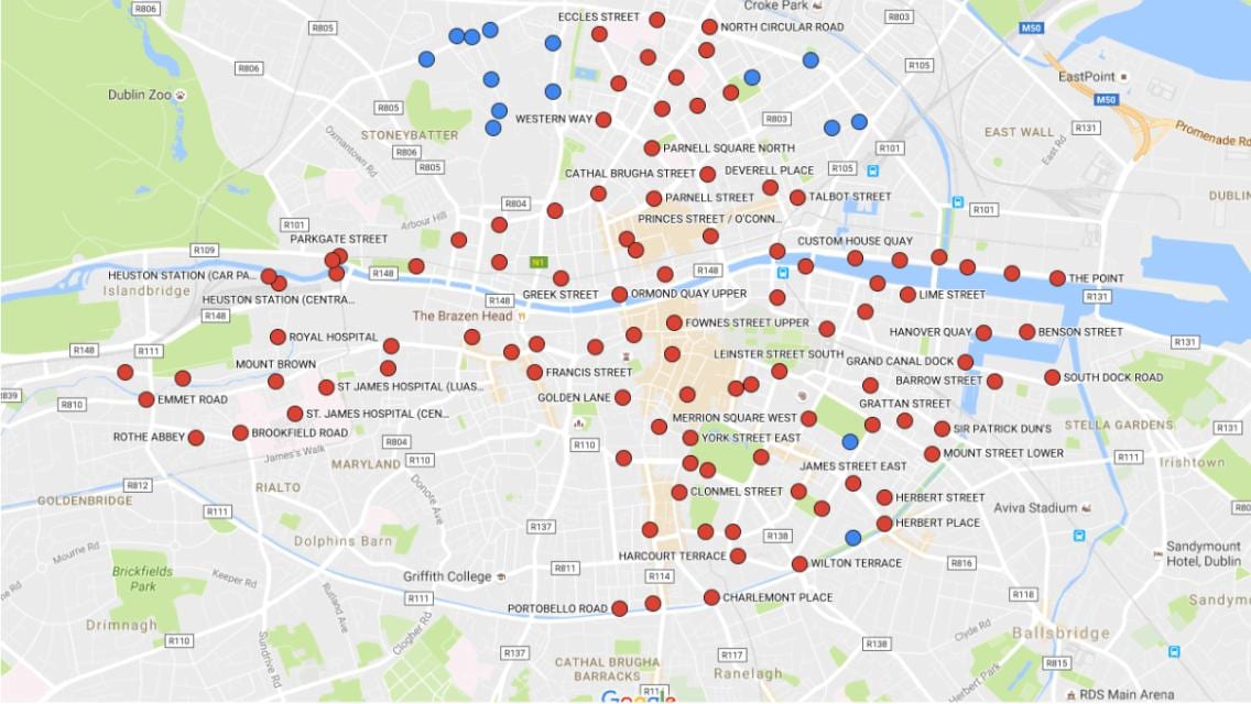 Dublinbikes地図