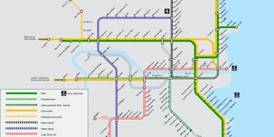 ダブリン鉄道駅に地図