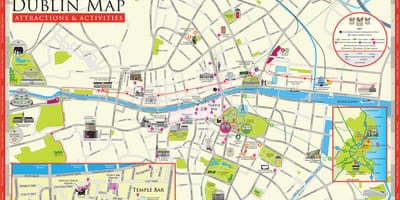 地図のダブリンの名所