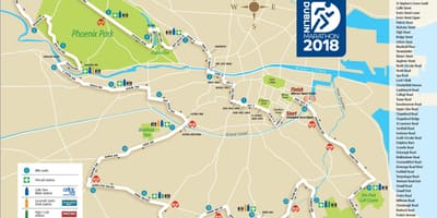 ダブリンシティマラソンルート地図