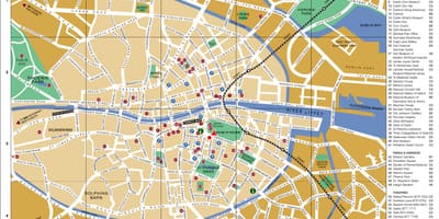 地図のダブリンシティセンター