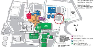 地図のボーモント病院