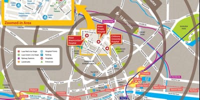 Mater病院ダブリンの地図